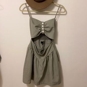 Urban outfitters light olive cutout dress!